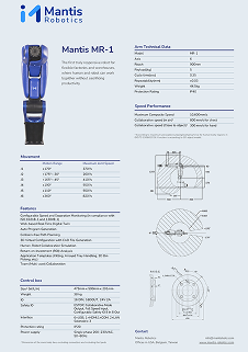 MR-1 robot datasheet